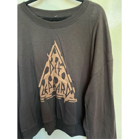 Def Leppard Black Crewneck Sweatshirt Woman’s Size XXL NEW - Picture 2 of 7